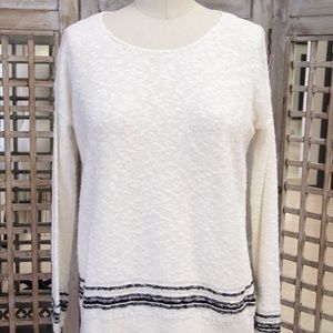 Soft by Joie Nubby Knit Top w/Stripe Detail